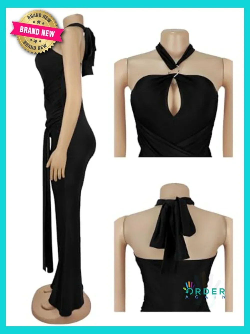 Sexy Halter Neck Sleeveless Flared Pants Romper Jumpsuit Dressy Casual One